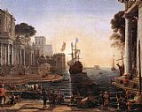 Claude Lorrain Canvas Paintings - Ulysses Returns Chryseis to her Father